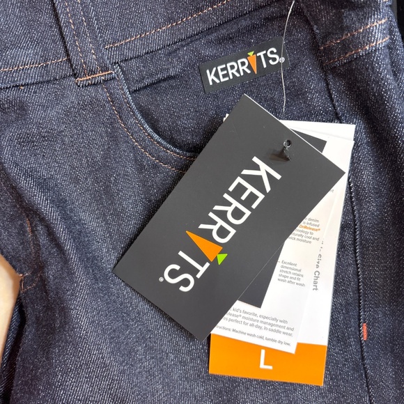 Kerrits Activewear Kids Stretch Denim Knee Patch Riding Breech Size LDENIM / L - Picture 7 of 7